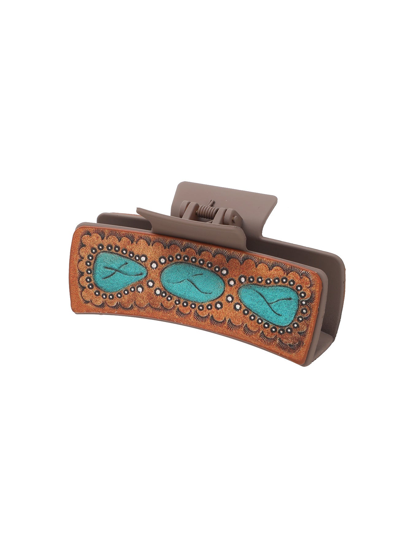 Wholesale Western Style Leather Hairpin Sunflower English Alphabet Clip